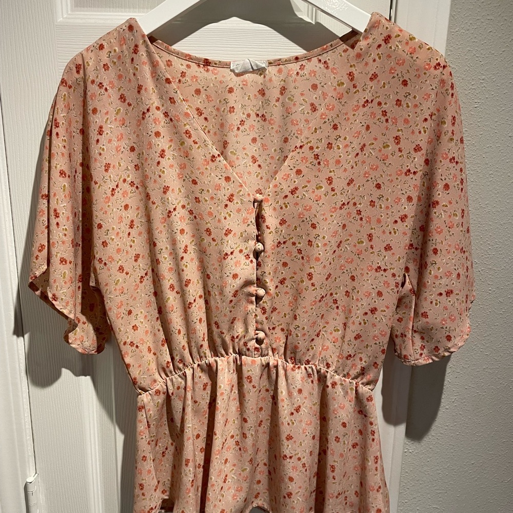 Floral peplum top